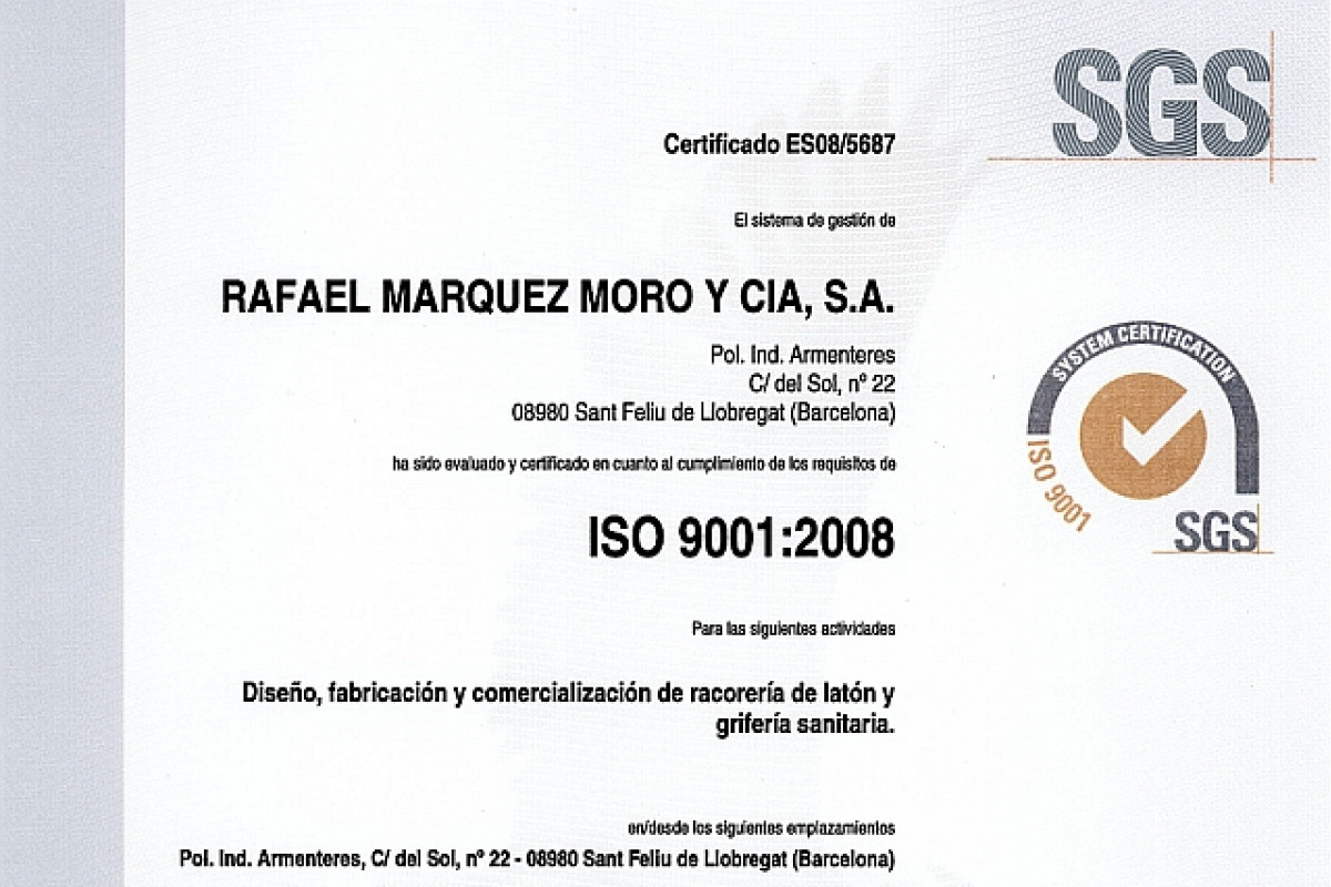 Renouvellement du certificat ISO 9001 à rmmcia jusqu'en 2017